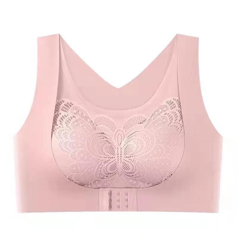 Sutyen pink lace wireless bra