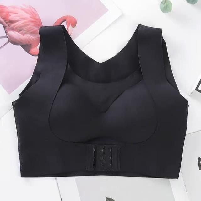 Sutyen black longline vest bra