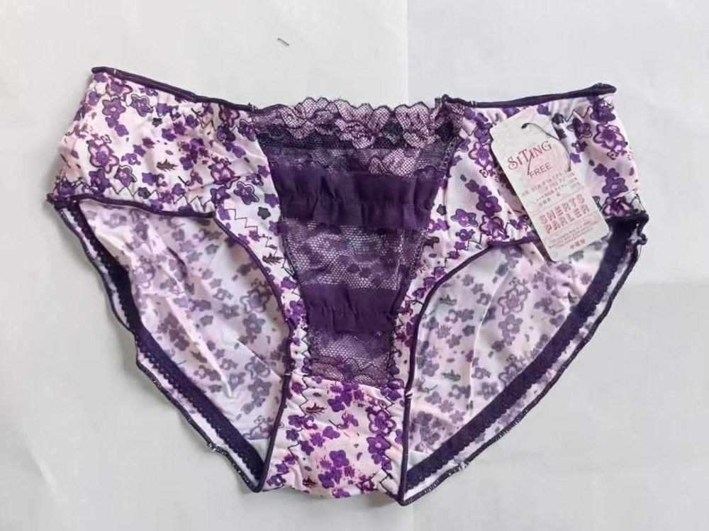 Sutyen purple floral lace brief